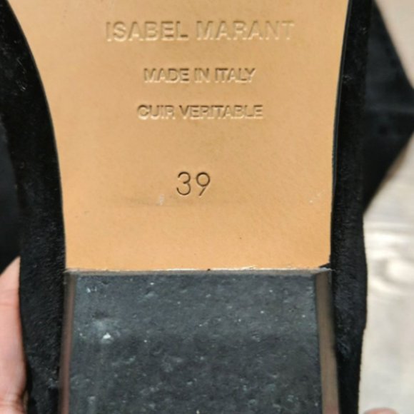 Isabel Marant Soren Black Suede Boots 8.5 (39) - Picture 4 of 7